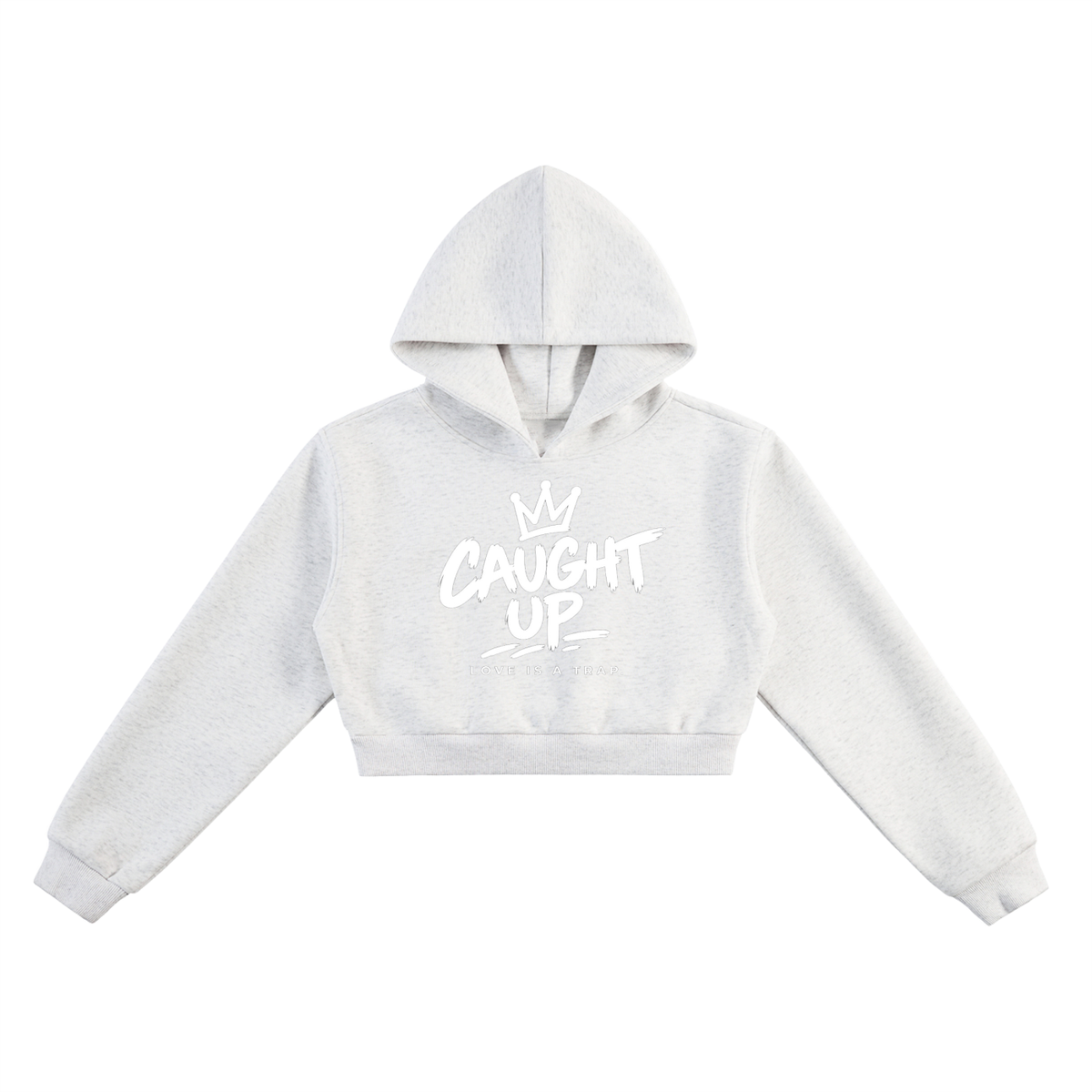 streetwear,cropped,hoodie,caught,up,fleece,love,is,a,trap