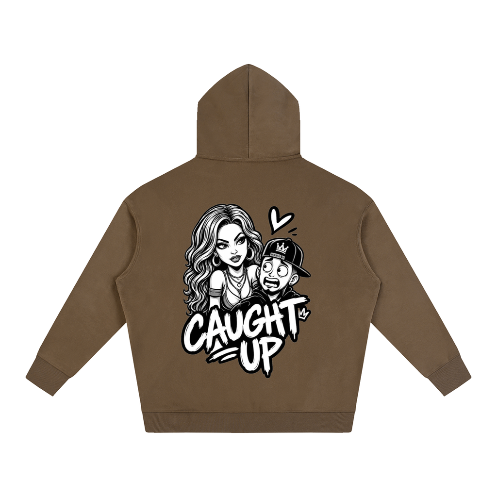 streetwear,oversized,Hoodie,caught,up,comic,art,fleece,heavyweight,graphic