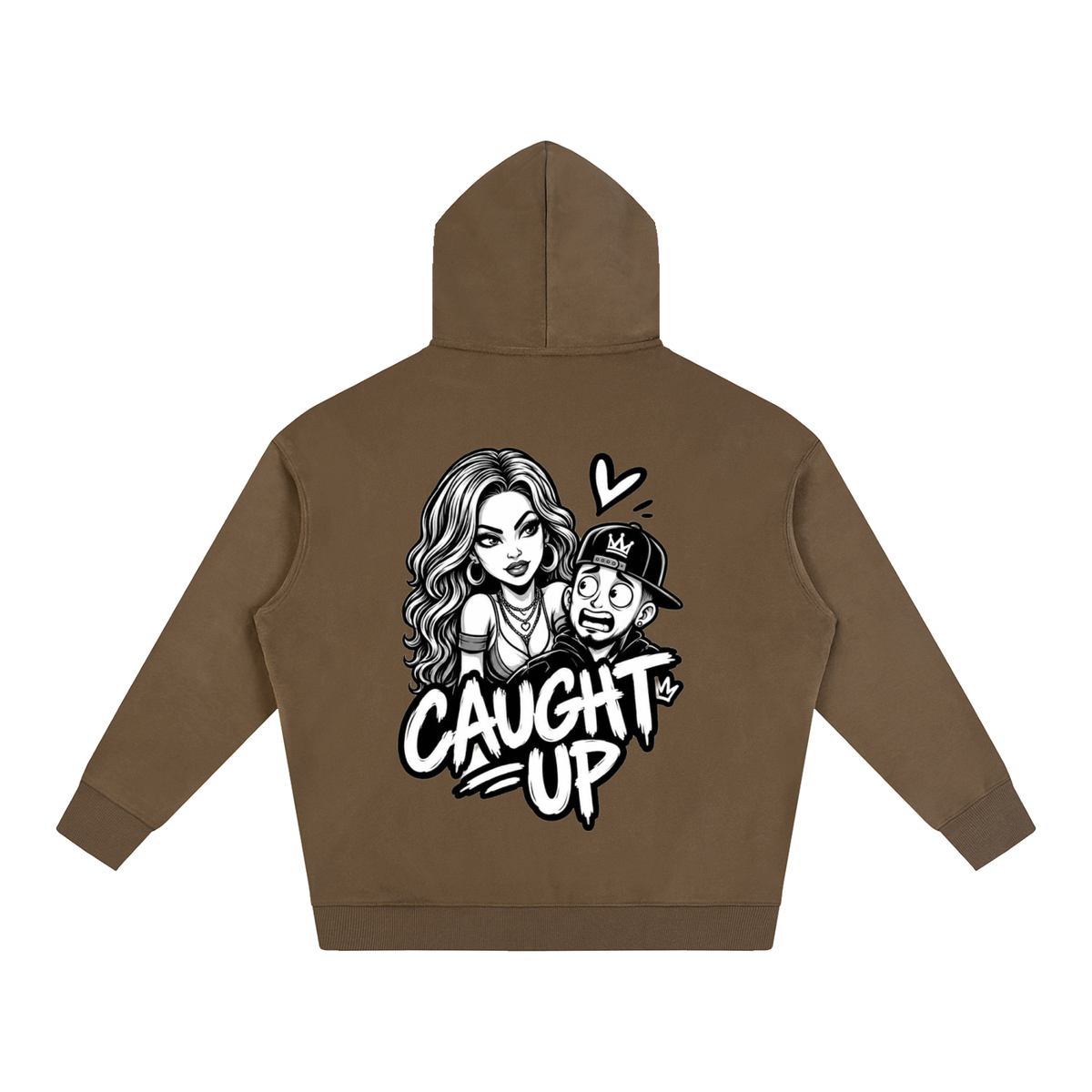 streetwear,oversized,Hoodie,caught,up,comic,art,fleece,heavyweight,graphic
