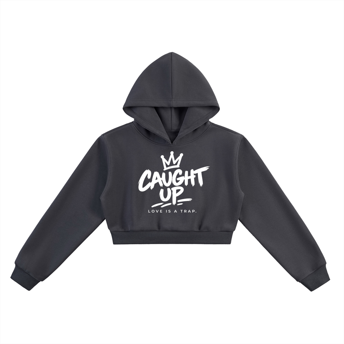 streetwear,cropped,hoodie,caught,up,fleece,love,is,a,trap
