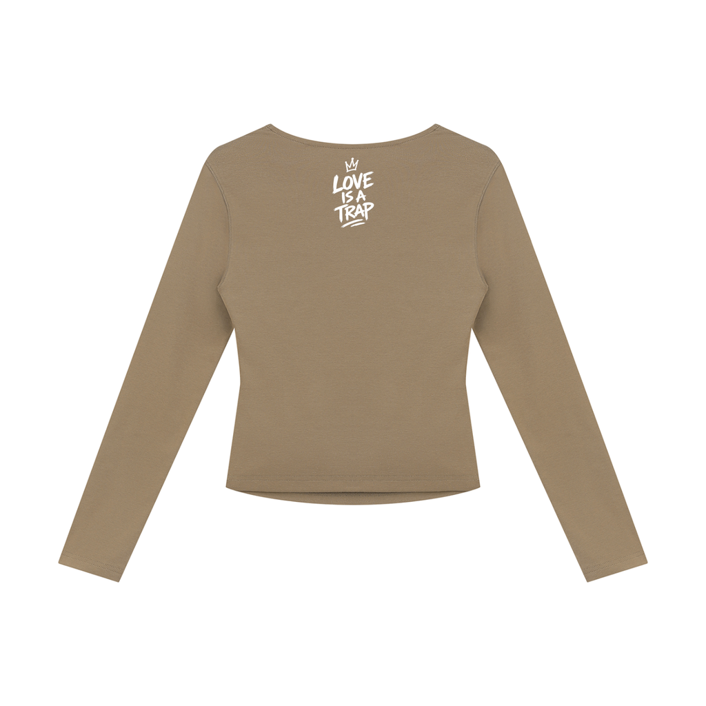 streetwear,womens,ruched,top,caught,up,square,neck,long,sleeve,love,is,a,trap,femme,fatale