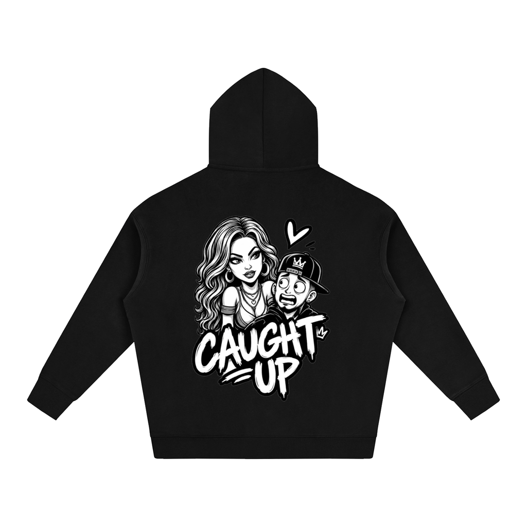 streetwear,oversized,Hoodie,caught,up,comic,art,fleece,heavyweight,graphic