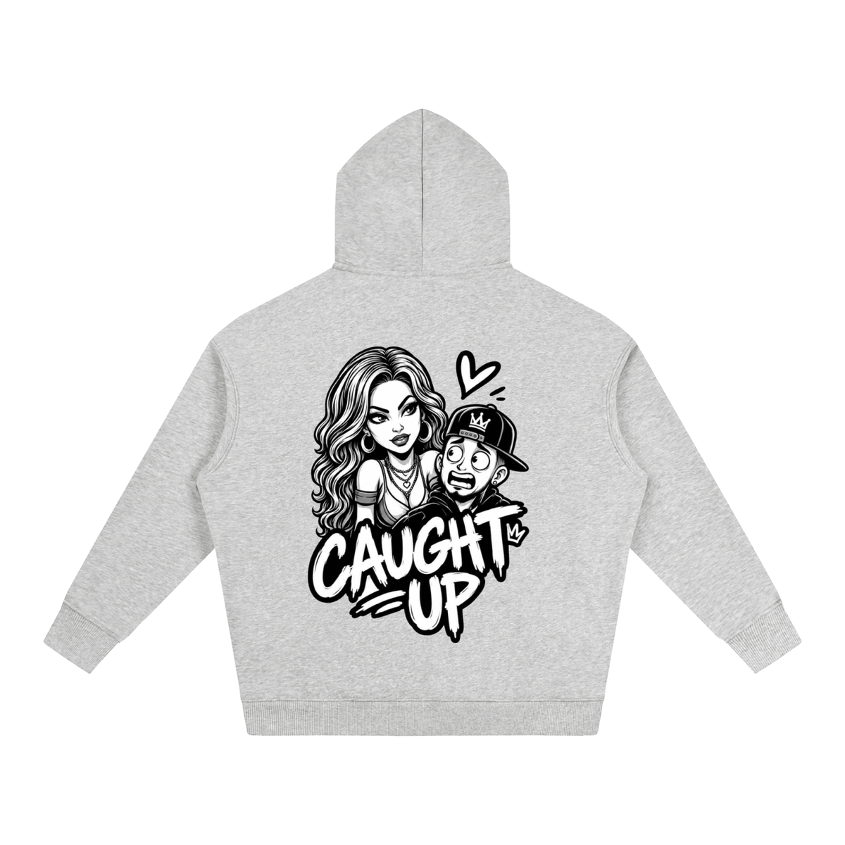 streetwear,oversized,Hoodie,caught,up,comic,art,fleece,heavyweight,graphic