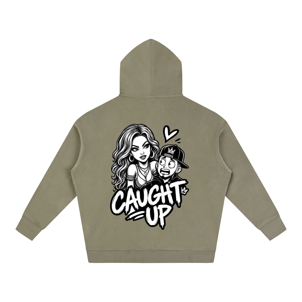 streetwear,oversized,Hoodie,caught,up,comic,art,fleece,heavyweight,graphic